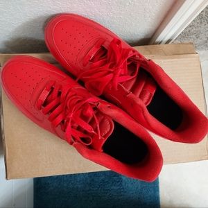 Mens Nike All red Air Force 1